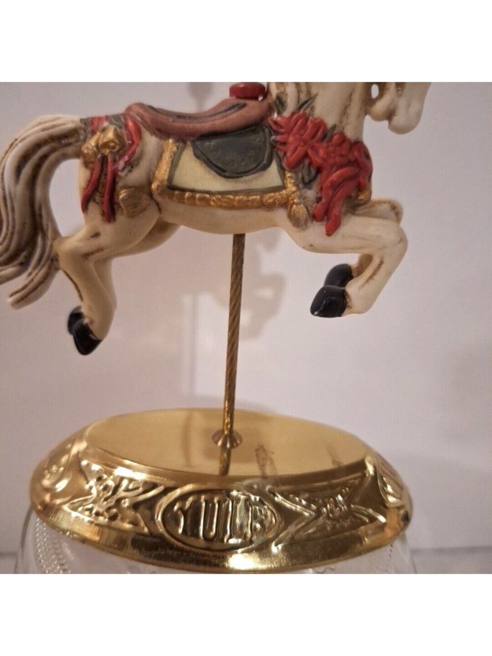 Carousel Horse House Of Lloyd 1990 Yule 5.5" Miniature Porcelain Christmas - Picture 7 of 8